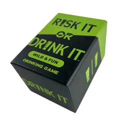 Risk It Or Drink It: The Ultimate Adult Party Card Game with Hilarious Dares and Challenges (DM20B-Risk-green)