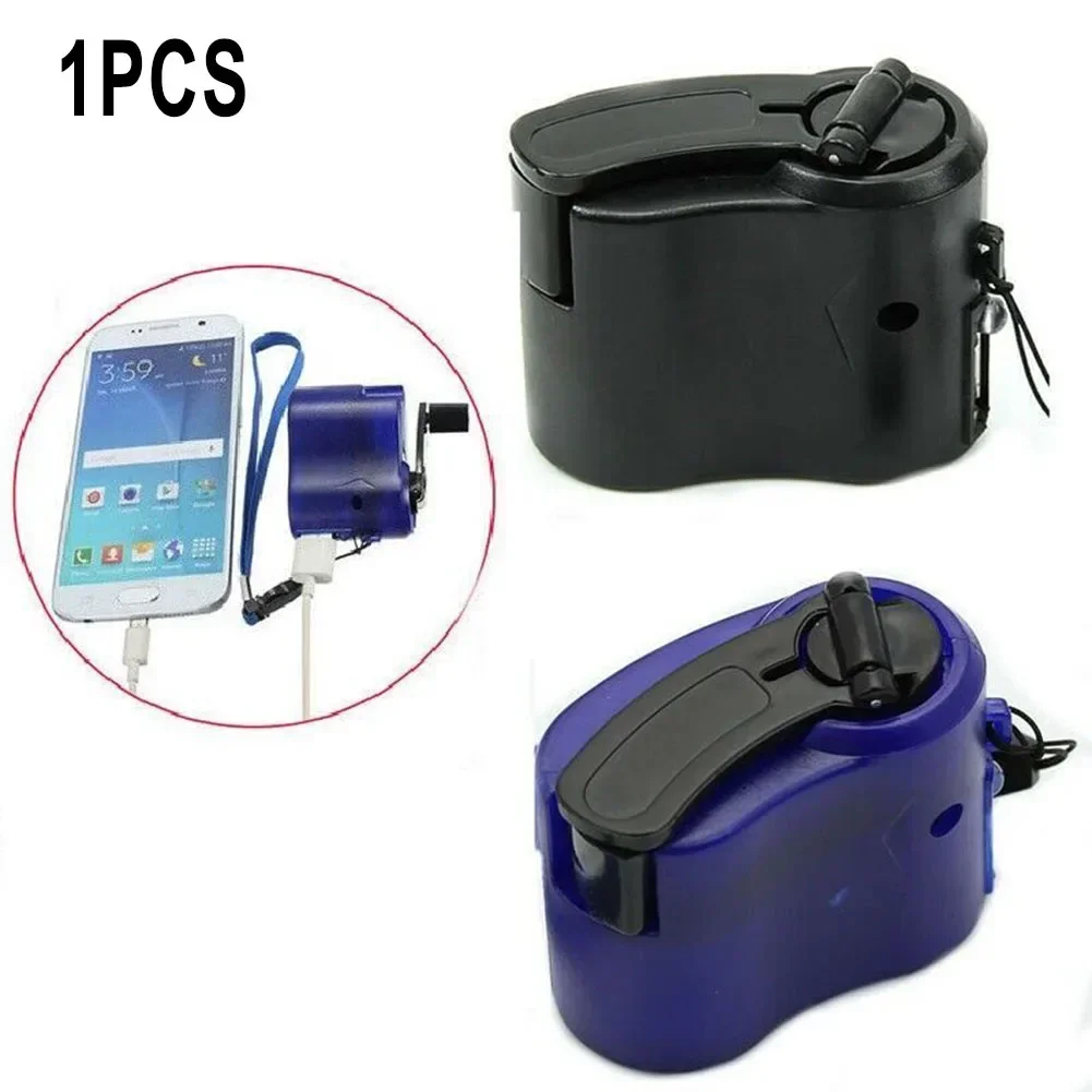 Hand Cranked Generator 1PCS Hand Crank Phone Charger ABS 300MA-600MA 5.5V 180mm Rope Length Mini Manual Generator for Travel Outdoor Activities