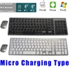 Micro Charging Wireless Keyboard Mouse Set Dual Bluetooth & 2.4G Mode for Mac OS/iOS/iPad OS Rechargeable Key Board for MacBook