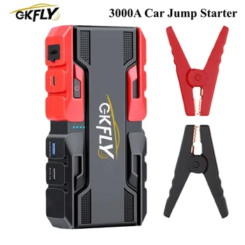 GKFLY 3000A Avviatore di emergenza per auto 44.4Wh Power Bank Dispositivo di avviamento portatile Caricabatteria per auto Booster Buster per benzina diesel