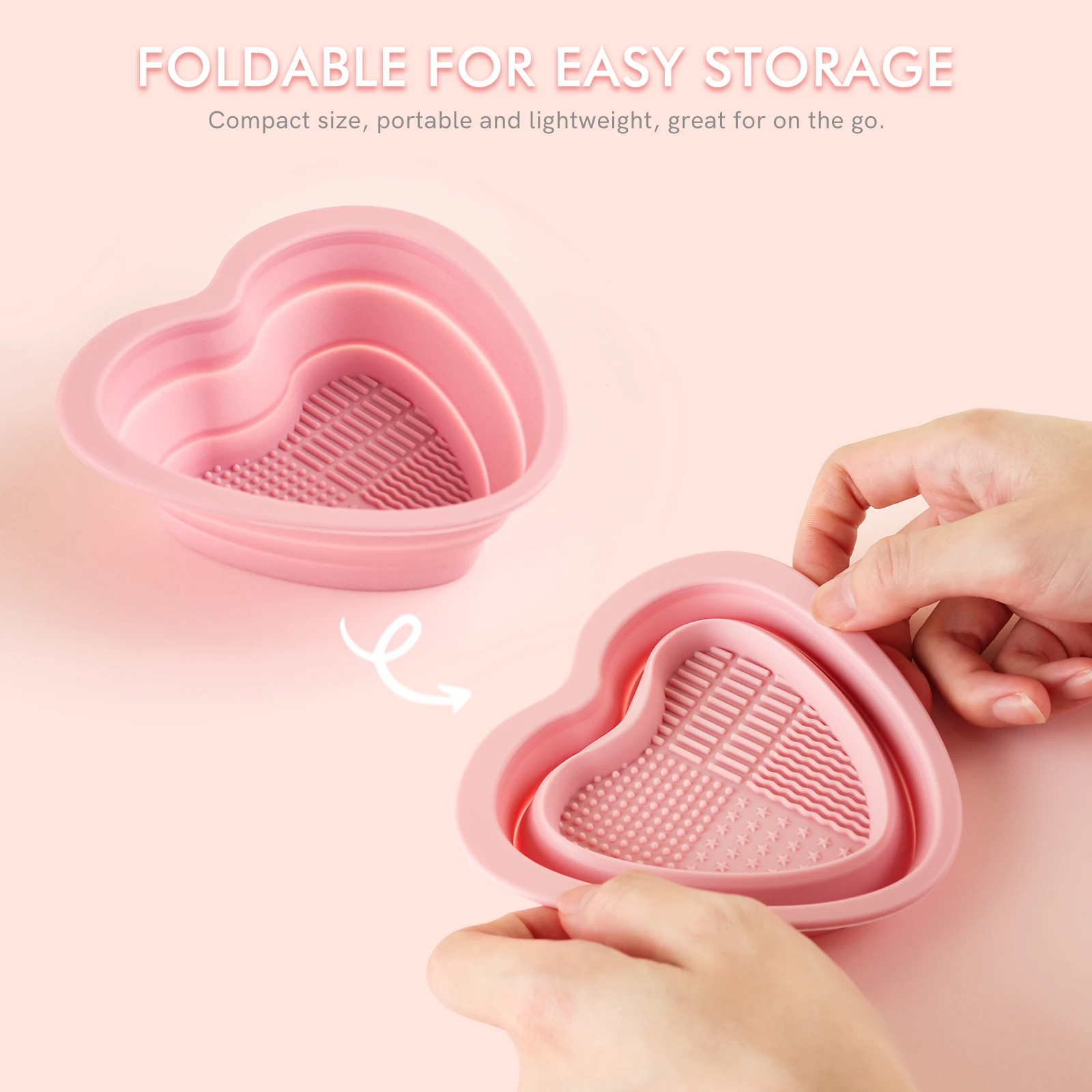 Handheld Silicone Brush Scrubber / Foldable Brush Cleaning Bowl Mat To Clean Blender Brushes A Lot Easier Brush Cleaning Palette
