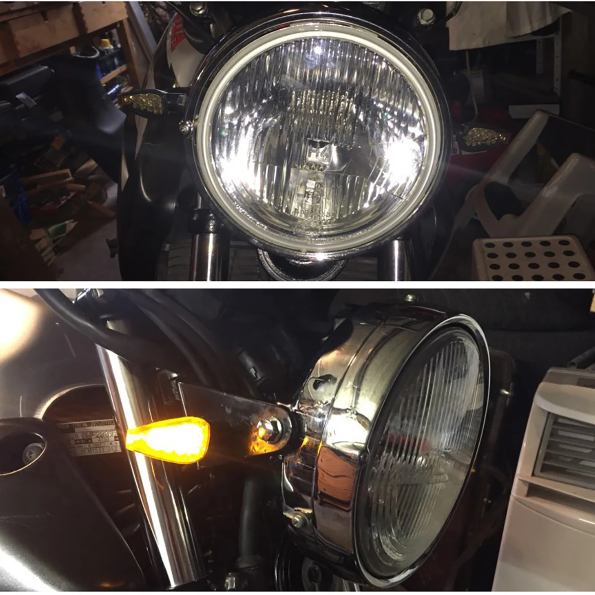 Universal LED Motorcycle Turn Signal Lights 12v Waterproof Amber Flasher Indicator Rear Tail Lamp For Motorbike Blinker Accessori