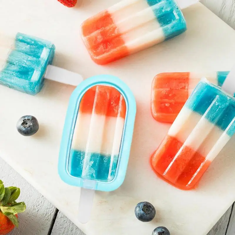 Popsicle DIY Ice Cream Making Mould Food Grade Silicone Ice Cube Makers Tray Mold Popsicle Tools Kitchen Gadgets