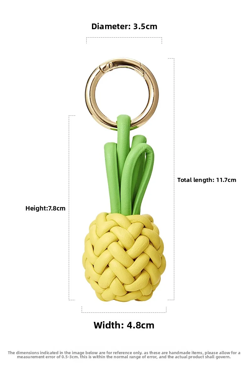 Fruit Pineapple Bag Charm For Women Bag Cute Durable Fashion Durable Gift Keychain Pendant Decoration Bag Accessories
