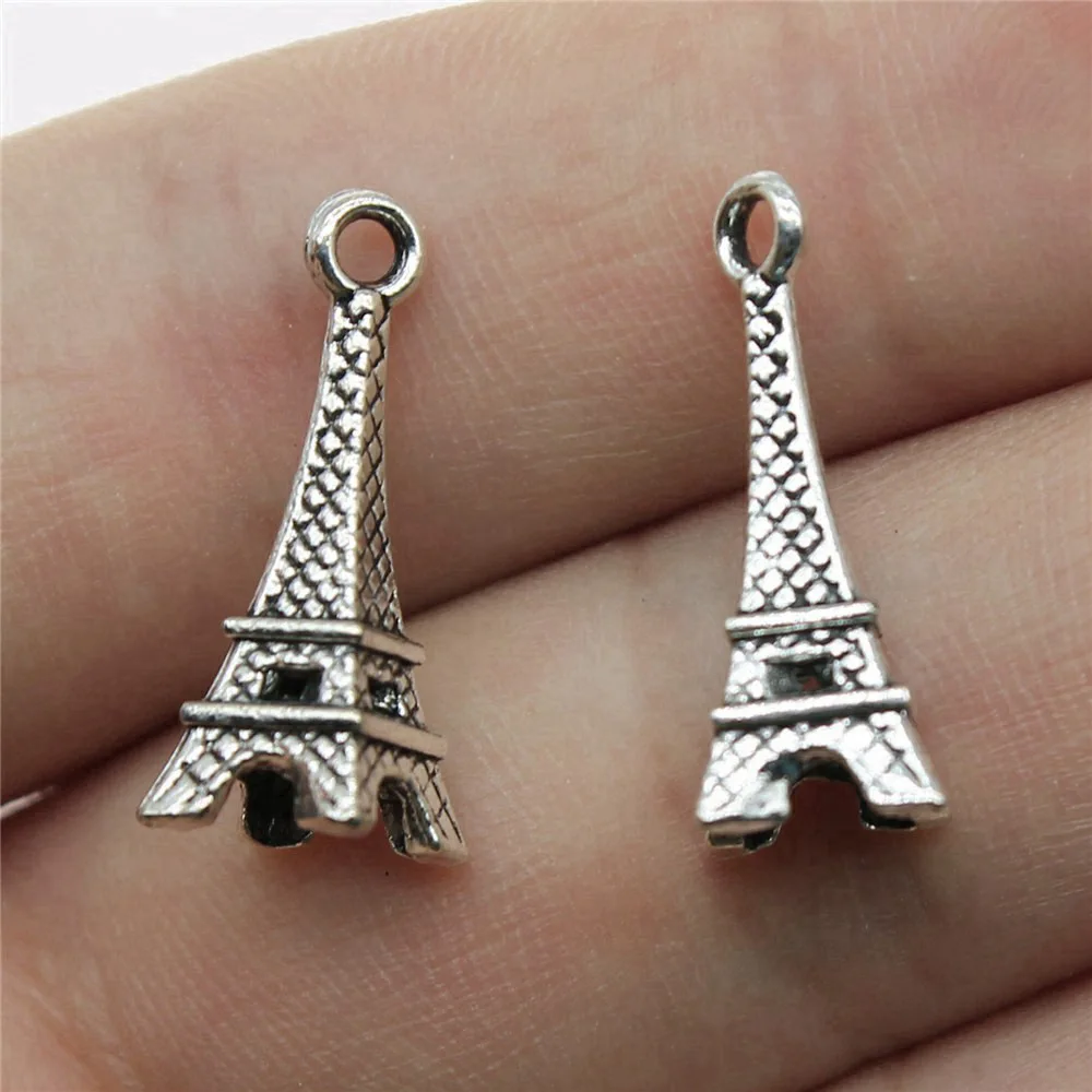 

Jewelry For Woman Eiffel Tower Charms Items Car Accessories 10pcs