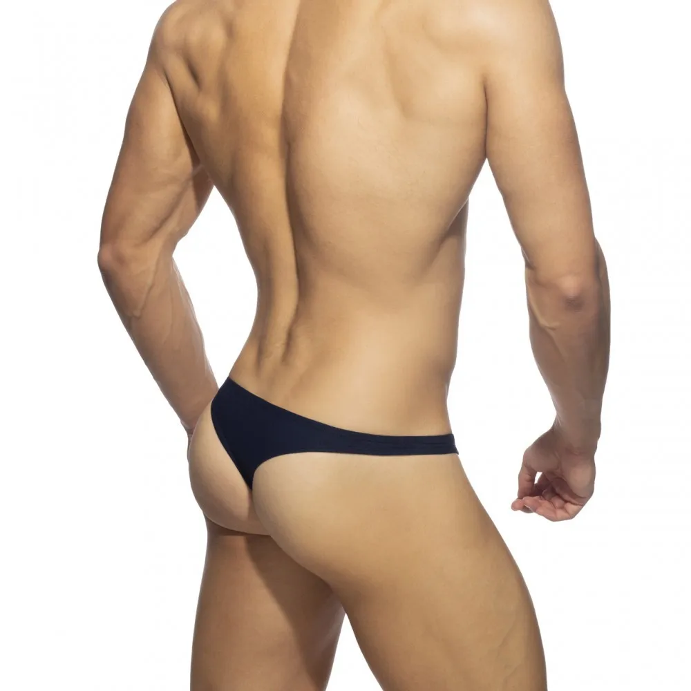 Men&rsquo;s swimming trunks low waist sexy thong cup anti-embarrassment swimming trunks color matching quick-drying bikini