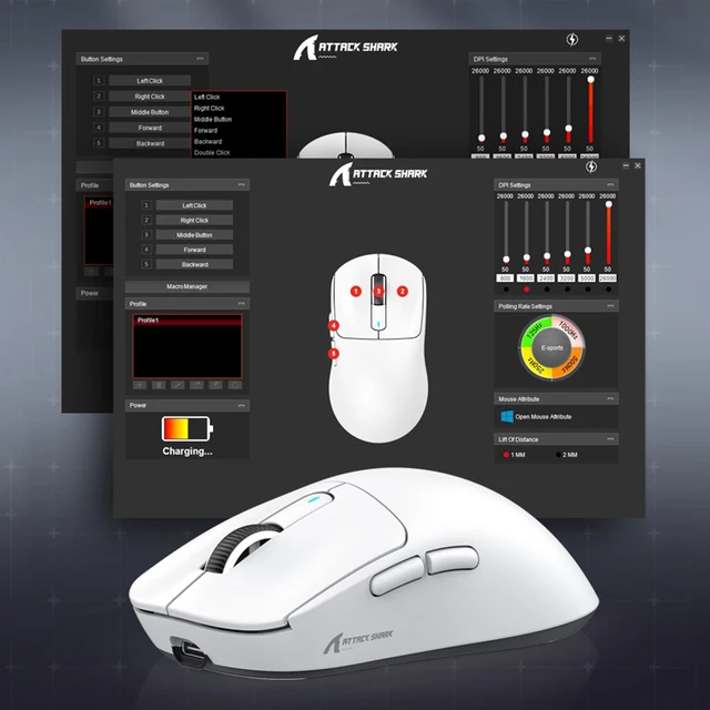 Attack Shark X3-ratón inalámbrico con Bluetooth para hombre, accesorio de  Gamer con cable de 2,4G, para ordenador, Pc, Paw3395