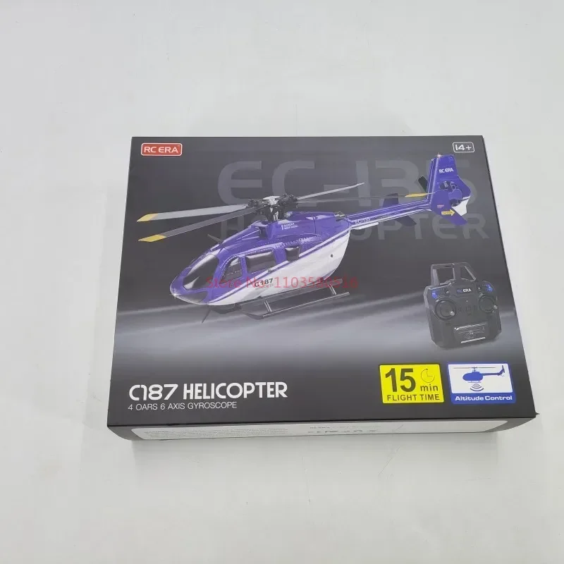 New C187 Remote Control Airplane Kubingke Ec135 Model Remote Control Helicopter Single Paddle No Ailerons Airplane Model Toy 6