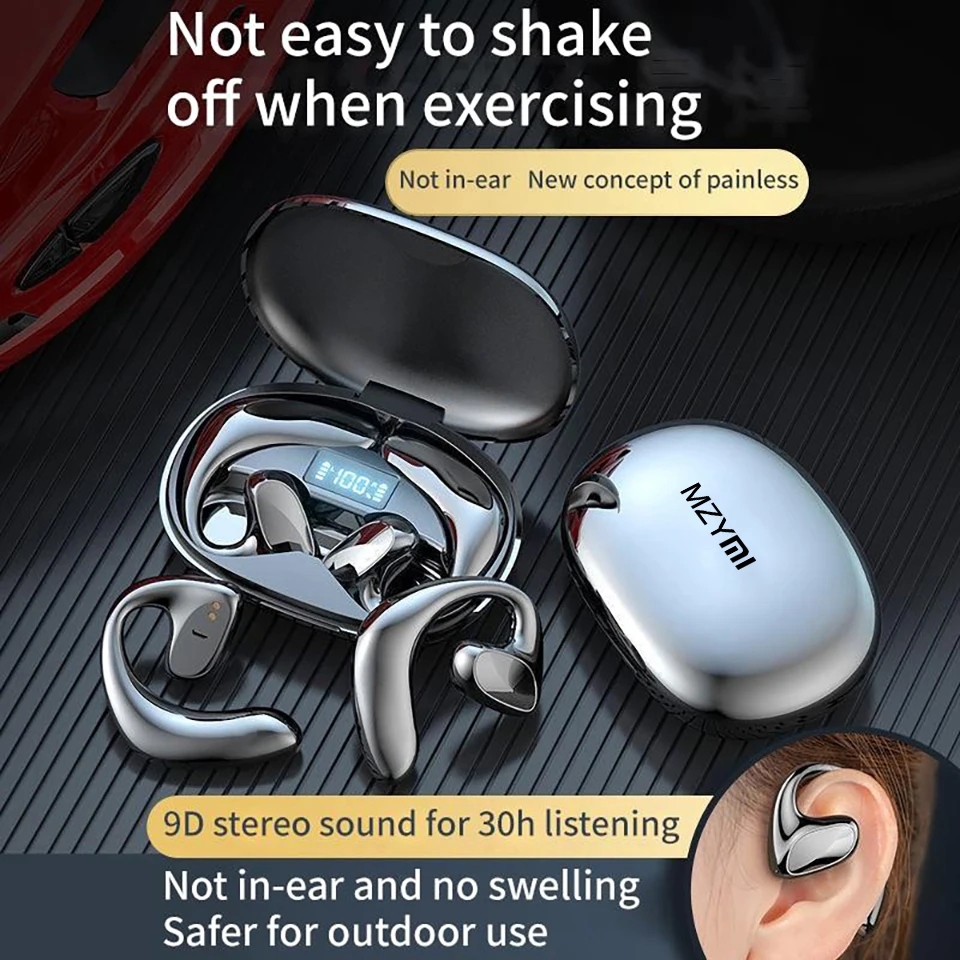 

MZYMI Wireless headset S900 Bluetooth headset Bone conduction Headset with microphone motion hi-fi stereo earbuds