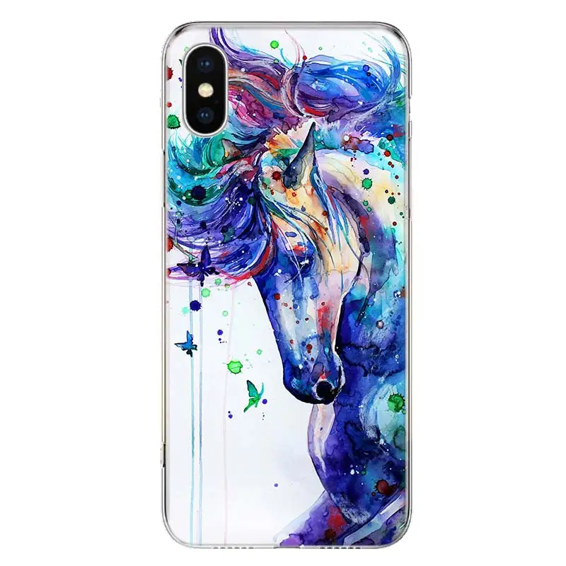 Horse Playing Art Painting Custom Phone Case Cover For iPhone Samsung  Google etc