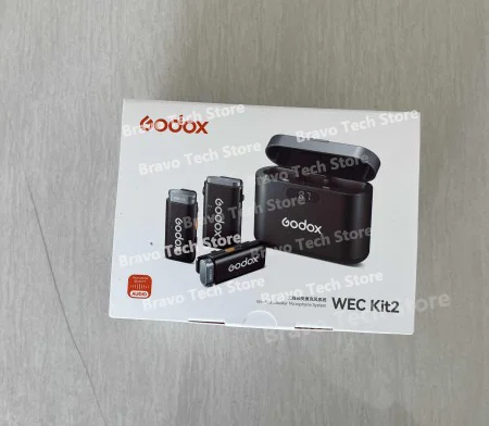 Godox WEC 무선 마이크 시스템 송신기 리시버 라이브 방송 감소 소음 마이크, DSLR 카메라 스마트폰용, 2.4GHz