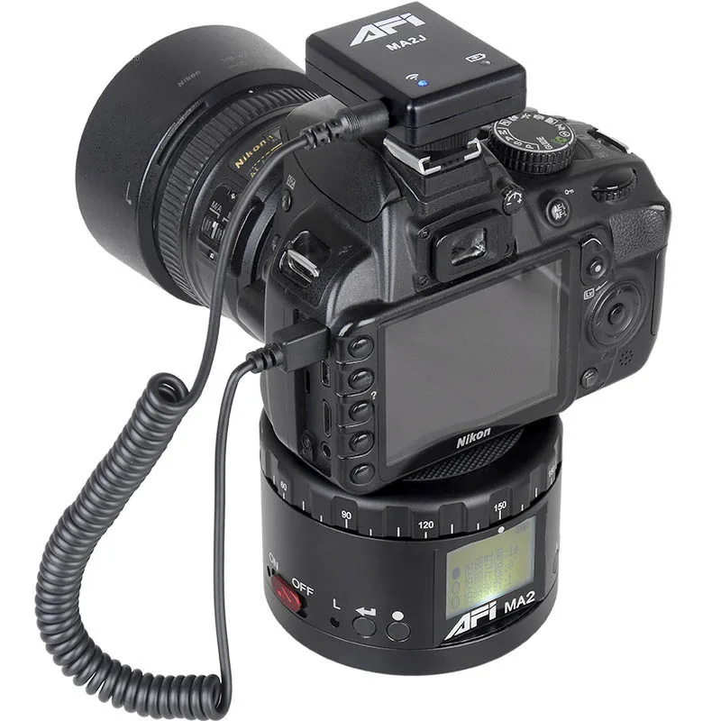 AFI MA2 360 Electric Camera PTZ For Canon Nikon Sony DSLR Timelapse Panning Video Camera Rotator Panorama Tripod Head For Nikon