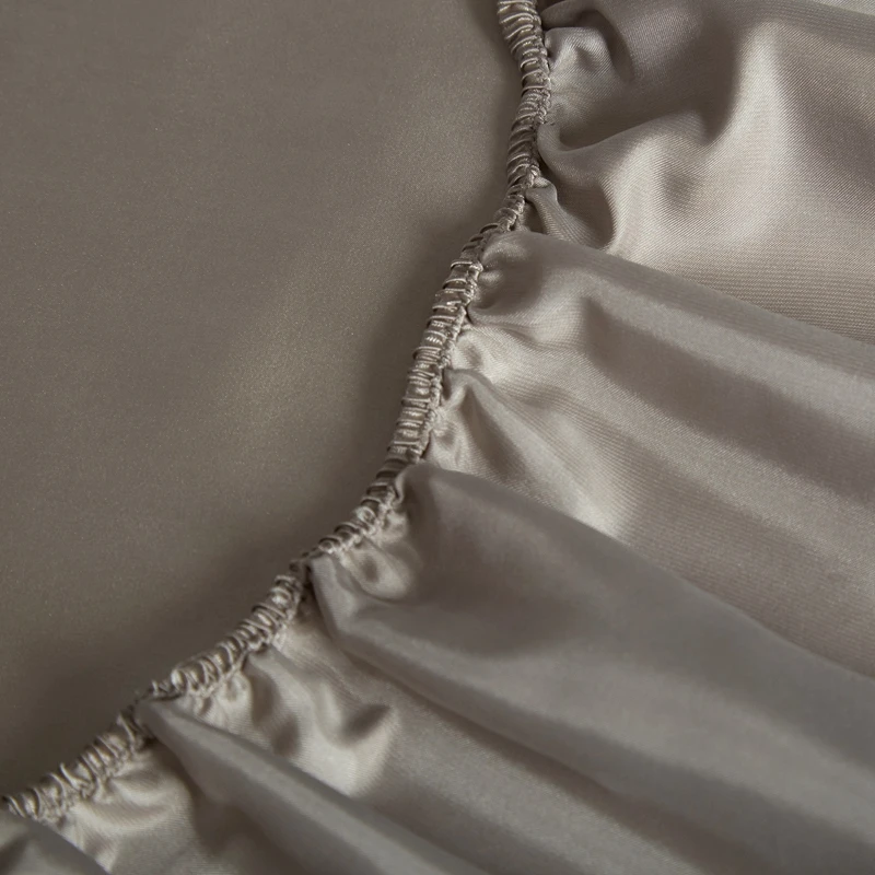 Grade 6A Natural Mulberry Silk Fitted Sheet Four Corners With An Elastic Band Mattress Cover Solid Color Bed Sheet Fit Sheet 4