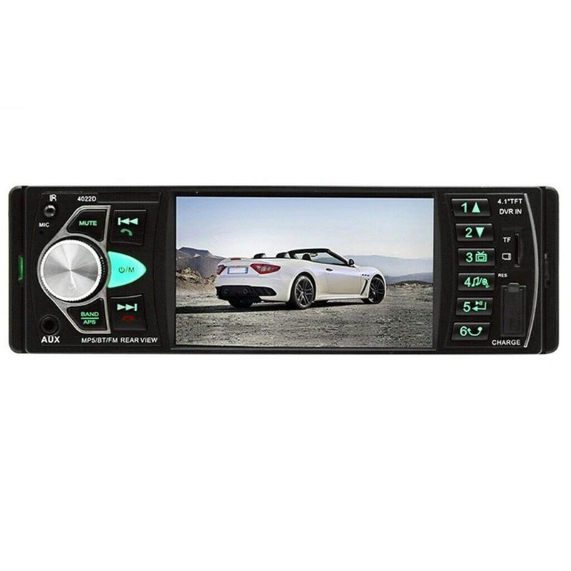 

4.1 Inch 1 Din Car Radio Touch Screen Autoradio Car Stereo FM Radio MP5 Player Bluetooth Support Rearview Camera 2 USB Ports