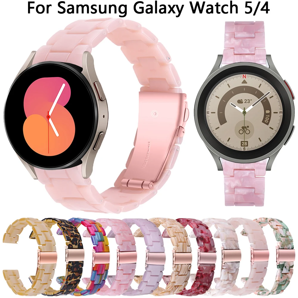 

20mm Band For Samsung Galaxy Watch 5 pro 4 44mm 40mm Classic 46mm 42mm Active 2 41mm Resin Strap Sport Bracelet Watch4 Bands