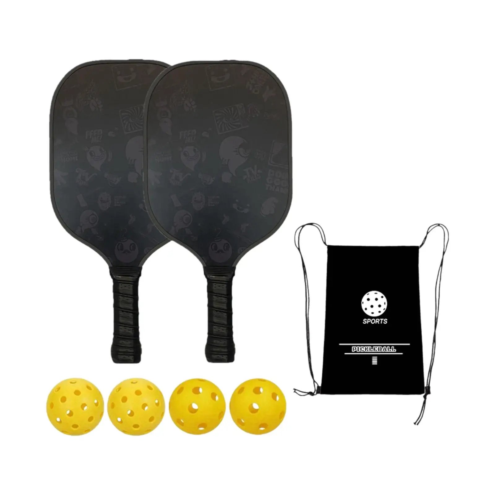 

Pickleball Ball Paddles Practical 4 Balls for Men Women Player Professionals