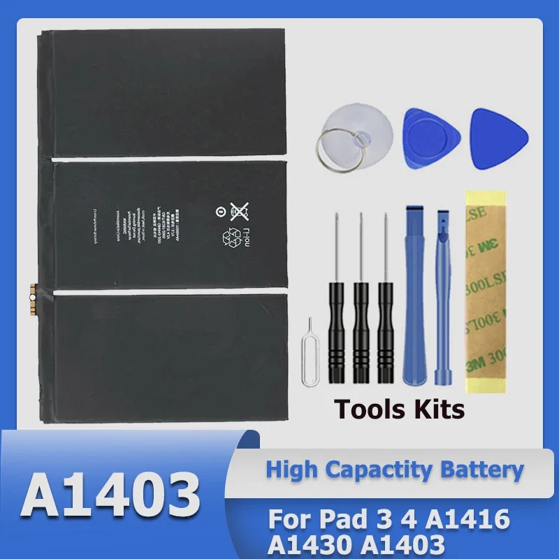 

XDOU High Quality 11560mAh Tablet Battery A1403 For iPad 3/4 rd A1403 A1416 A1430 A1433 A1459 A1460 A1389 Give Away Tools