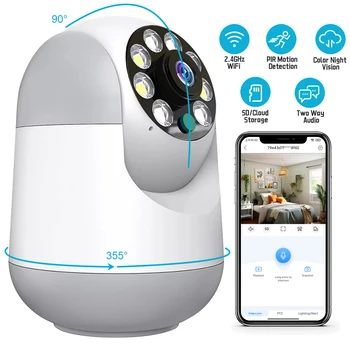1080P PTZ IP Camera 3MP Wireless Wifi Surveillance Camera Home Security Protection Pet Baby Monitor Human Auto Tracking 1