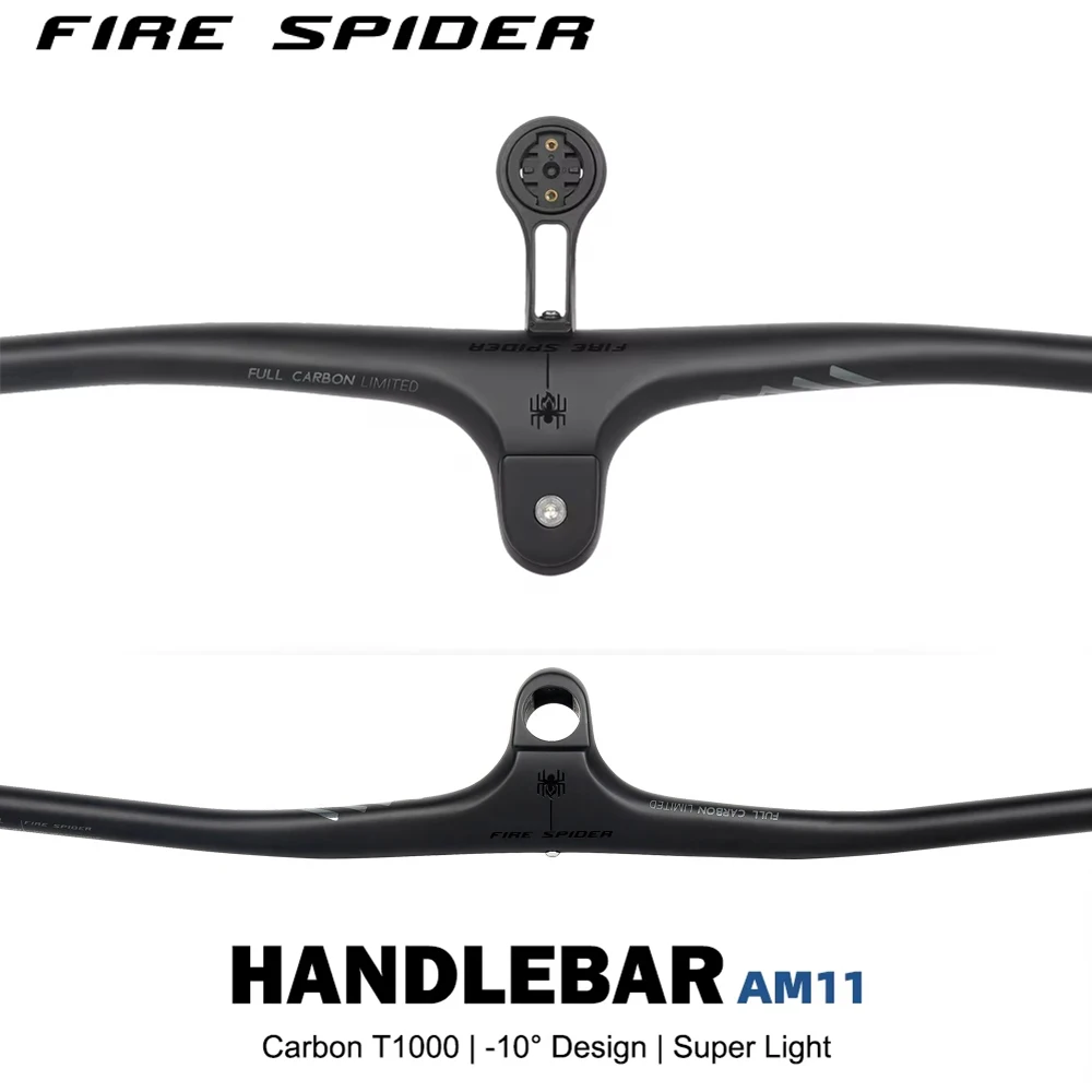 FIRE SPIDER AM XC Bike Handlebar Full Carbon Mountain Bike Handlebar 750/770/790/810MM Bicycle Integrated Handle Bar