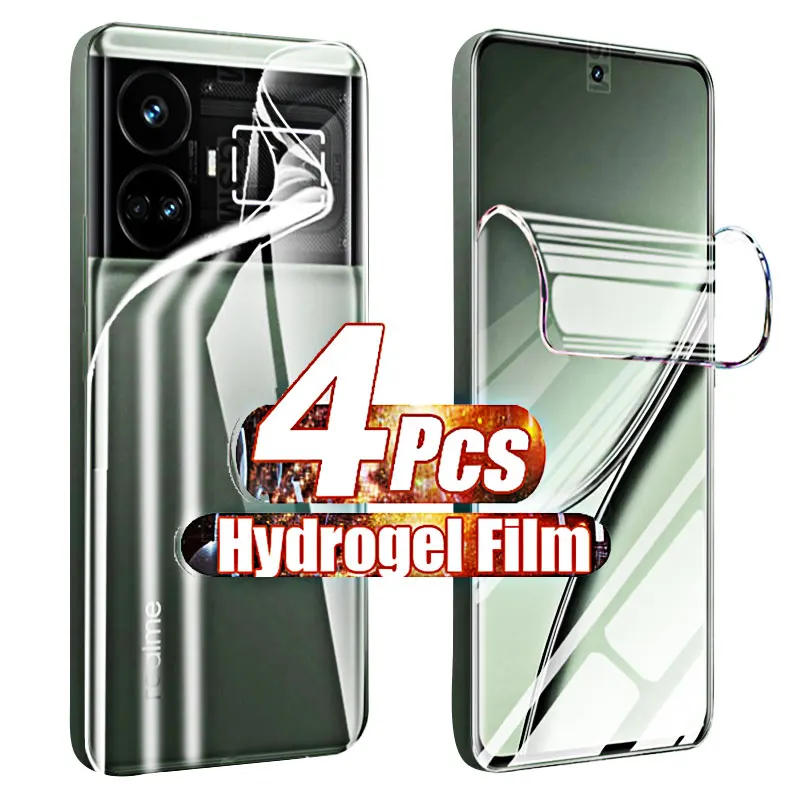 Hydrogel-Folie für Realme GT5 240 W, Displayschutzfolien für Realme GT3 GT2 GT Explorer Master Pro GTNeo5 SE 240 W, kein Glasgehäuse auf der Rückseite