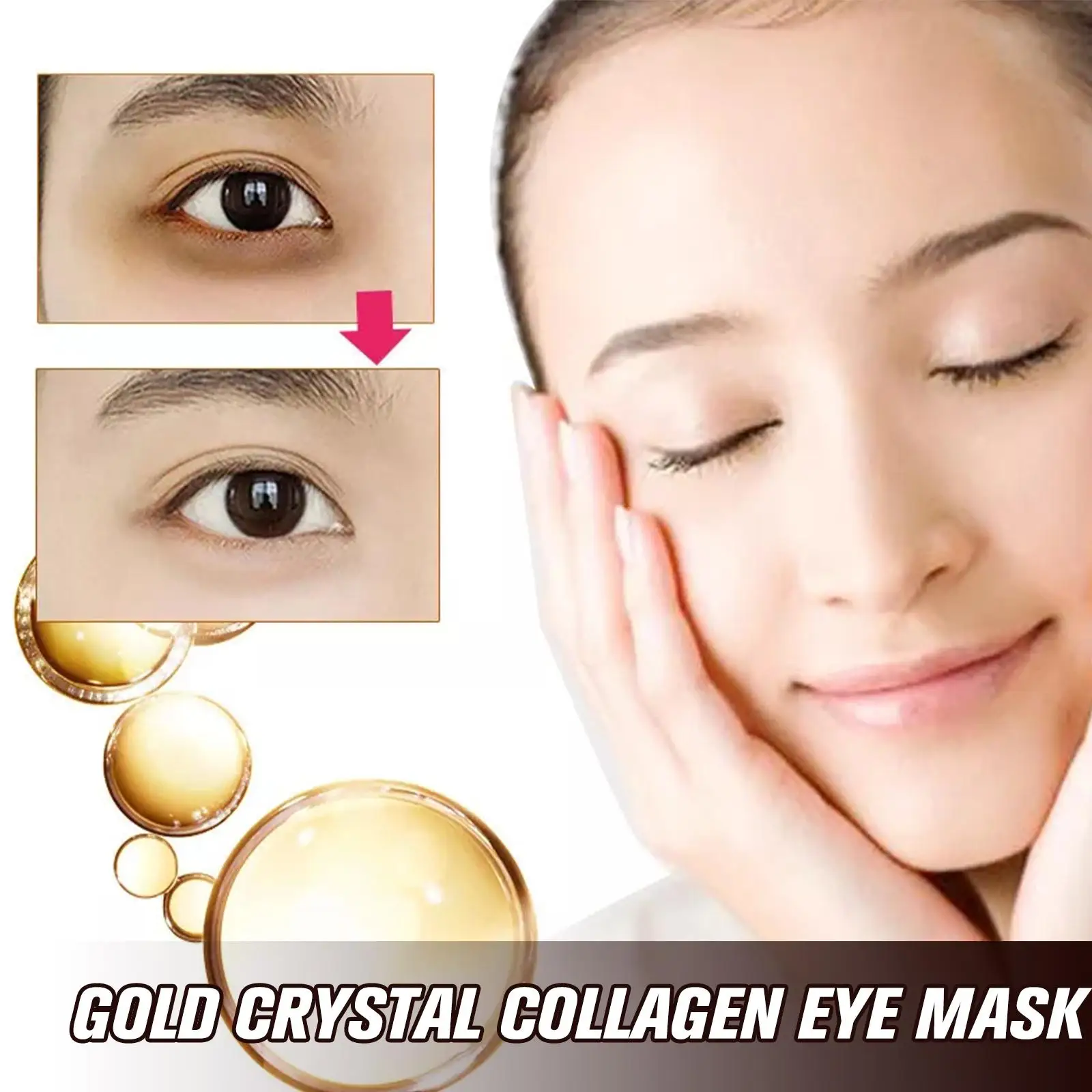 Collagen Eye Mask Anti Wrinkle Dark Circle Eye Patches Skin Korean Bags Products Moisturizing Under Care Cosmetics Eye T3Z7