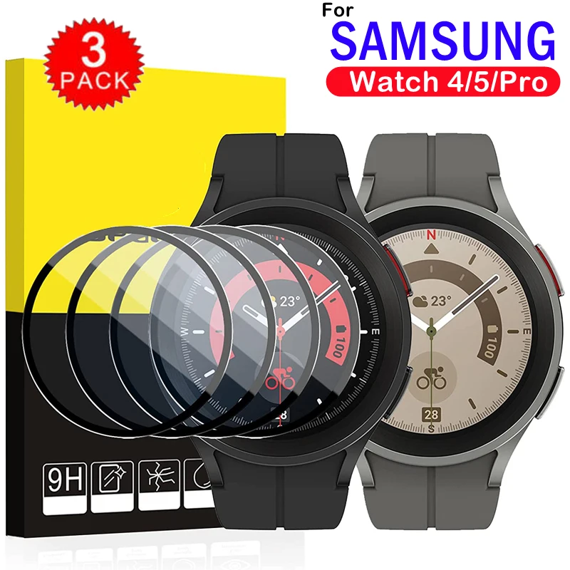 

Изогнутая защитная пленка 20D для смарт-часов Samsung Galaxy Watch 5 Pro 5 4 40 44 мм, Защита экрана для смарт-часов Samsung Watch 4 (без стекла)