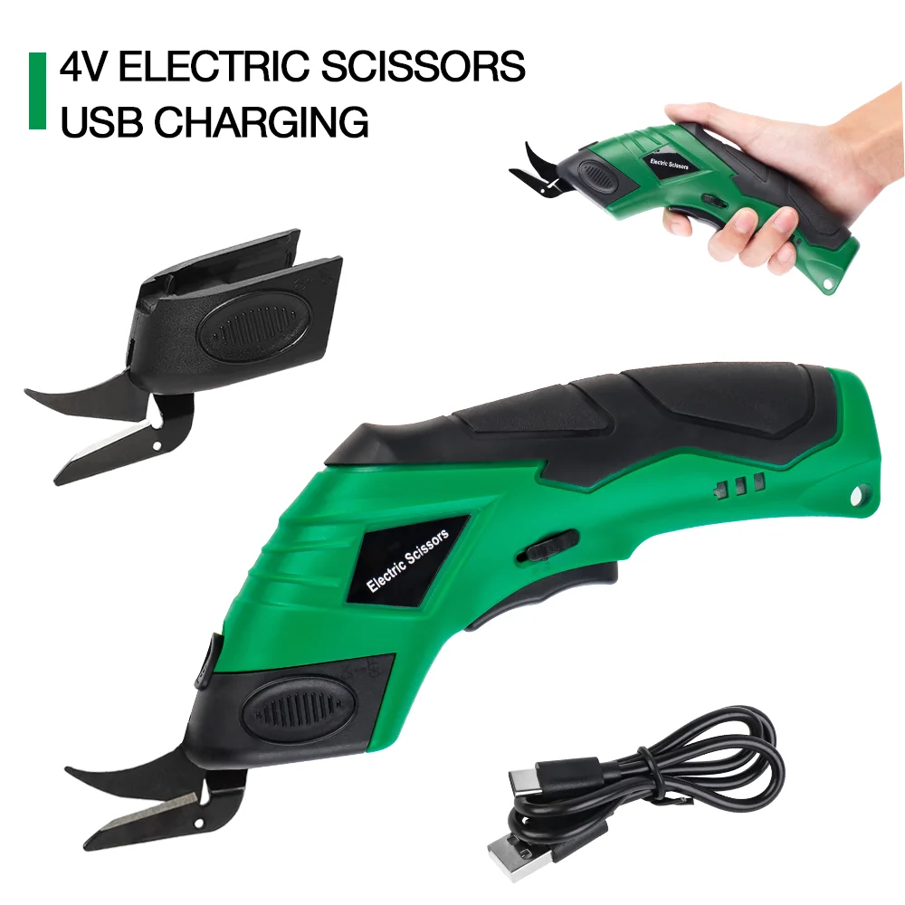 4V Multifunctional Electric Scissors Fabric Cutting Machine Home Leather Scissors With Replaceable Blades USB Rechargeable Tool sewing scissors tailor scissors craft scissors household scissors carpet scissors