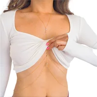 Sexy​ ​Lingerie Women Body Chain Simple Metal Scallop Pendant Transparent Waist Chain For Women Festival Outfit Jewelry 5