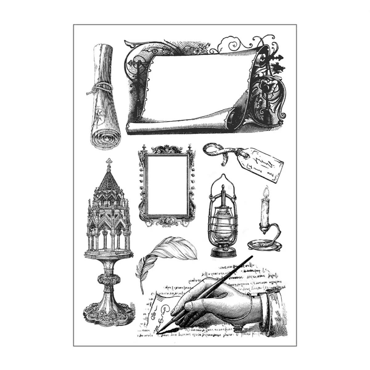11*16cm Vintage Style Sewing Machine Figure Sailboat Clear Seal Silicon Rubber Stamp for Planner Card Making Album Art Supplies