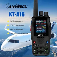 Anysecu AirBand Transmit VHF Walkie Talkie KT-A16 Tx108.000-136.999MHz Rx108.0000-136.999MHz 6W 200Ch W/10 NOAA Weather Forecast 1