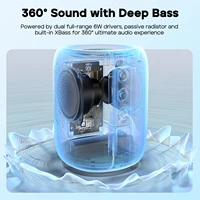 TRIBIT StormBox Mini Bluetooth Speaker, 12W 360° Sound With XBass, LEDs, 12 Hours playtimes, IPX7 Waterproof, For Hiking/Outdoor - Image 2