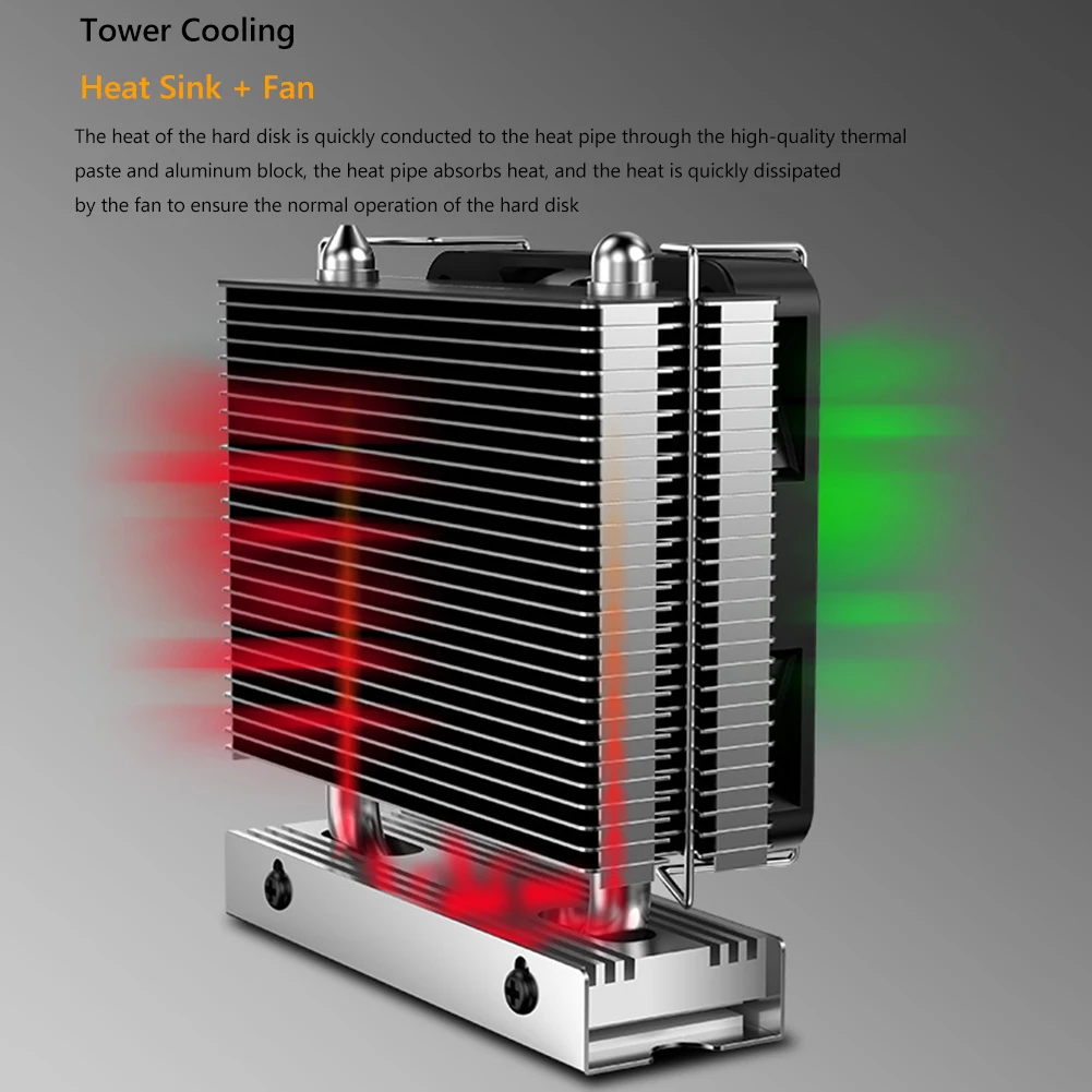 Estado Sólido Disco Rígido Dissipador de Calor com 6010 Ventilador Ssd Radiador Pci-e 4.0 5.0 de Alumínio Dissipador de Calor de Refrigeração Almofada Térmica M.2-three m2 2280 - Imagem 6
