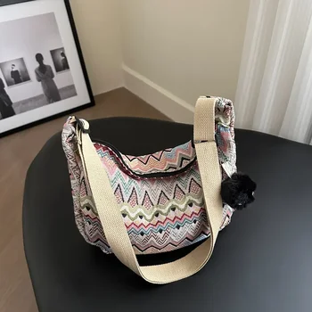 حقيبة كتف قماشية أنيقة قابلة للطي، حقائب كروس عصرية للنساء، داخلية واسعة، مثالية للاستخدام اليومي والسفر والعمل 2