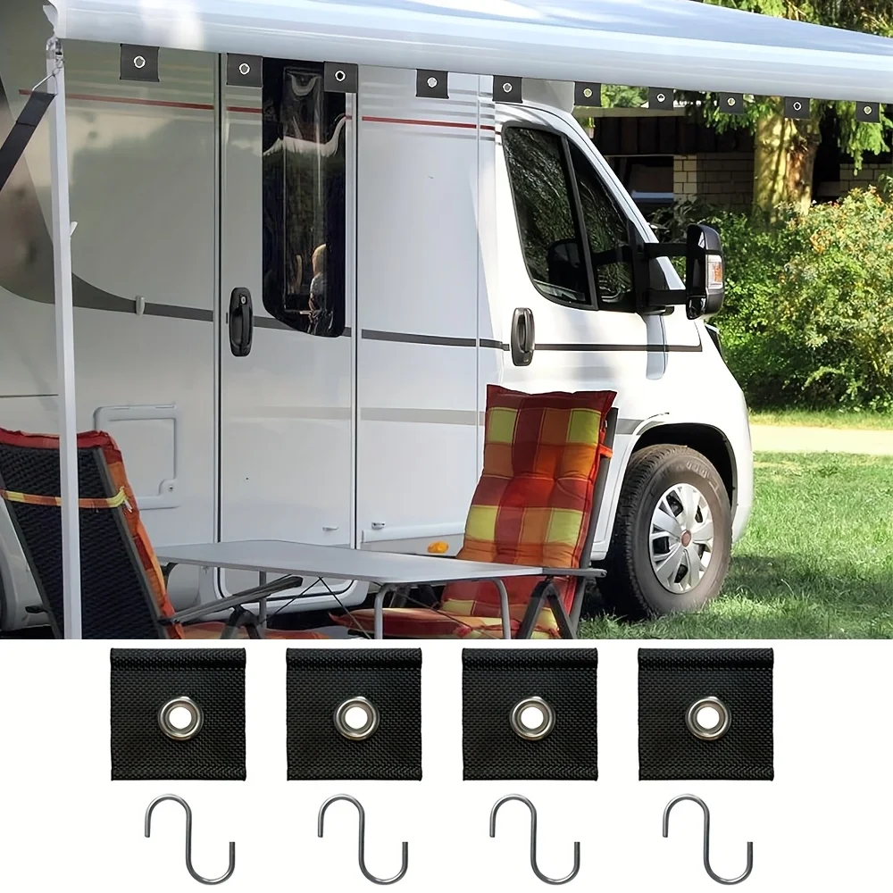 12 Stück robuste Nylon-Markisenhaken für Wohnmobile – Mehrzweck-Vorhang, Wäscheleine und Zelthaken für 5/6 mm bis 7/8 mm Rohrlöcher – Detail 12