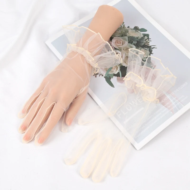 Hoseirty Guantes largos de tul con perlas de novia para mujer, 24 pulgadas, longitud al codo, guantes transparentes vintage para fiesta de té, noche, baile, ópera, azul celeste, longitud del codo Hoseirty Guantes largos de tul con perlas de novia para mujer, 24 pulgadas, longitud al codo, guantes transparentes vintage para fiesta de té, noche, baile, ópera, azul celeste, longitud del codo