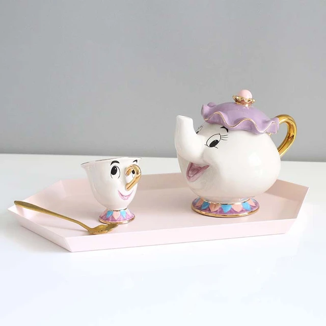 Borrey Cartoon Ceramic Coffee Mug Cup Beauty And The Beast Tea Cup Cute  White Porcelain Mug Table Decoration Creative Gift - Mugs - AliExpress