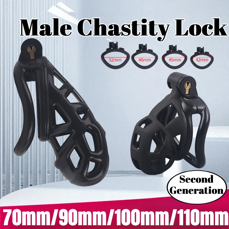 Keuschheitsschloss für Männer, schwarzer Käfig, Sexspielzeug für Männer, Penis-Schloss-Ringe, SM-Spielzeug für erwachsene Männer, Erotik-Harnröhrenprodukte, Sexshop ab 18 Jahren 1