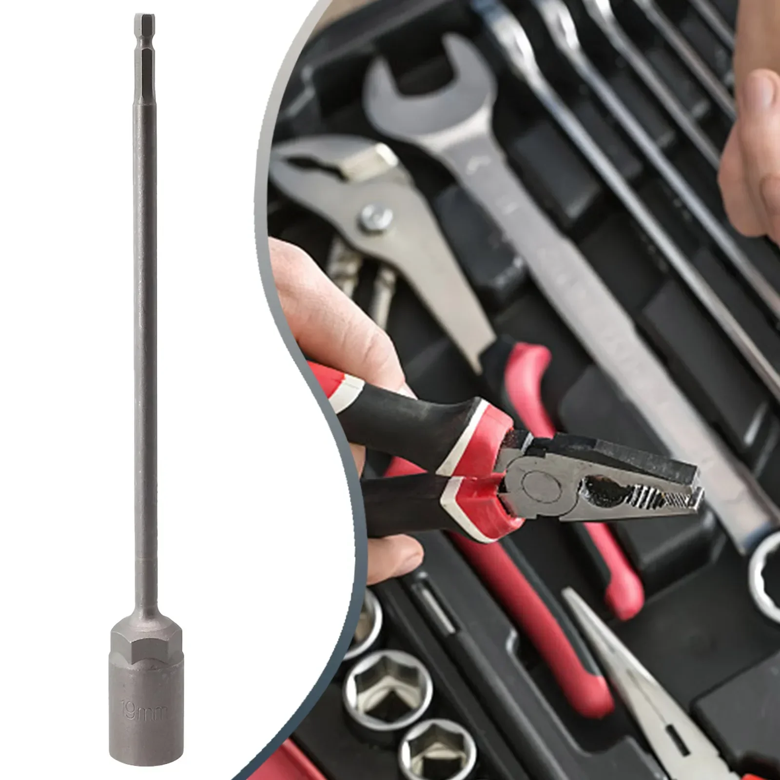 1pc 250mm 소켓 렌치 슬리브 비트 너트 드라이버 볼트 너트 드라이버 비트 임팩트 드릴 비트 어댑터 소켓 렌치 연장 바, 5.5-19mm