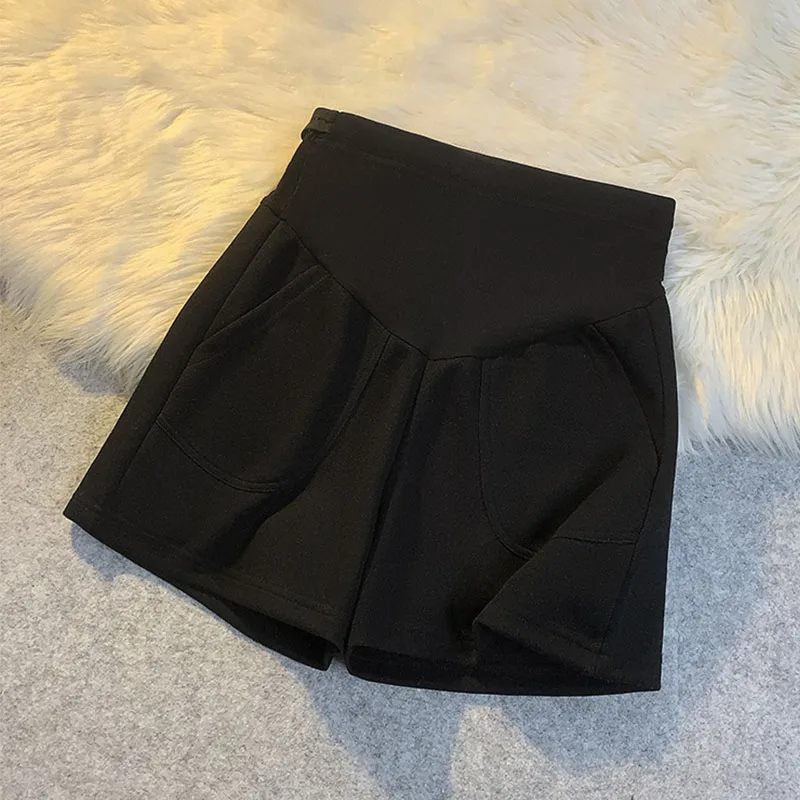 Maternity Panties High Waist Anti-Slip Tummy Control Pregnant Women'S Leggings With Lace Solid Color Panties Ice Silk Feeling
