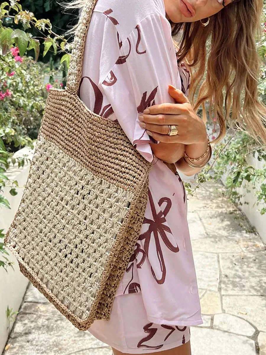 Women s 2 Piece Summer Outfits Short Sleeve V-Neck Button Down Crop Top and High Waisted Shorts Set with Floral Print