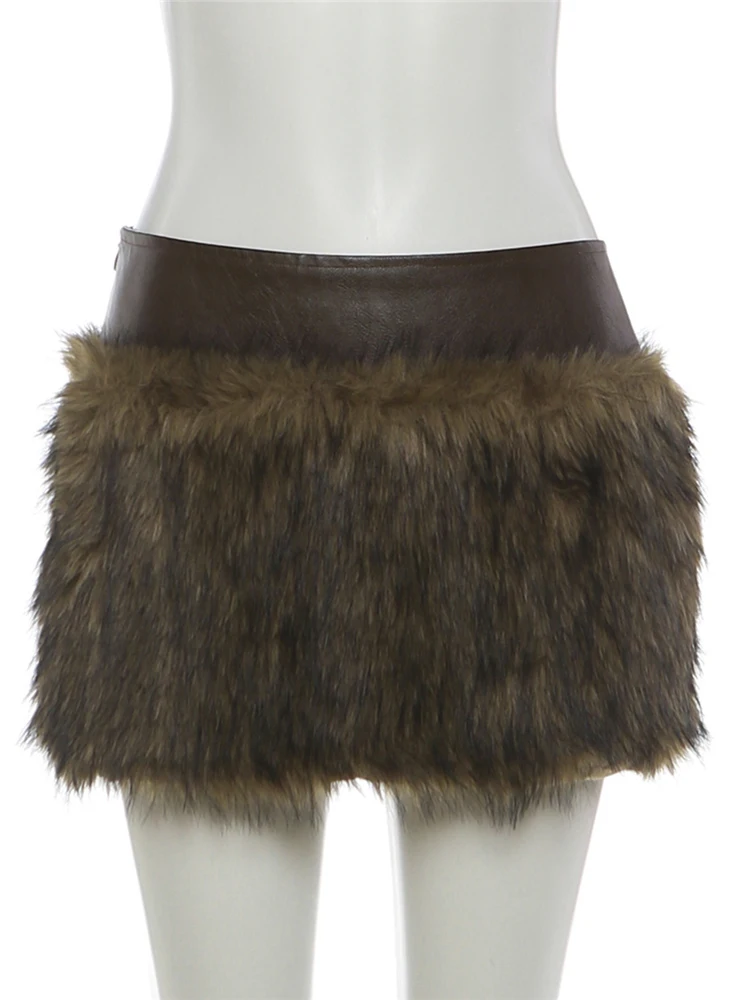 Women Lace Up Tank Top and Peach Skirt Set