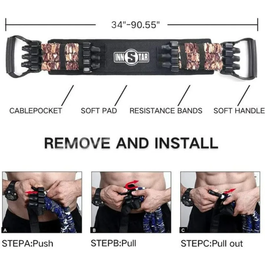 Multi-Function Resistance Bands for Working Out, Push Up Exercise Bands Resistance Bands Set for Bench Press Gym Equipment, Home