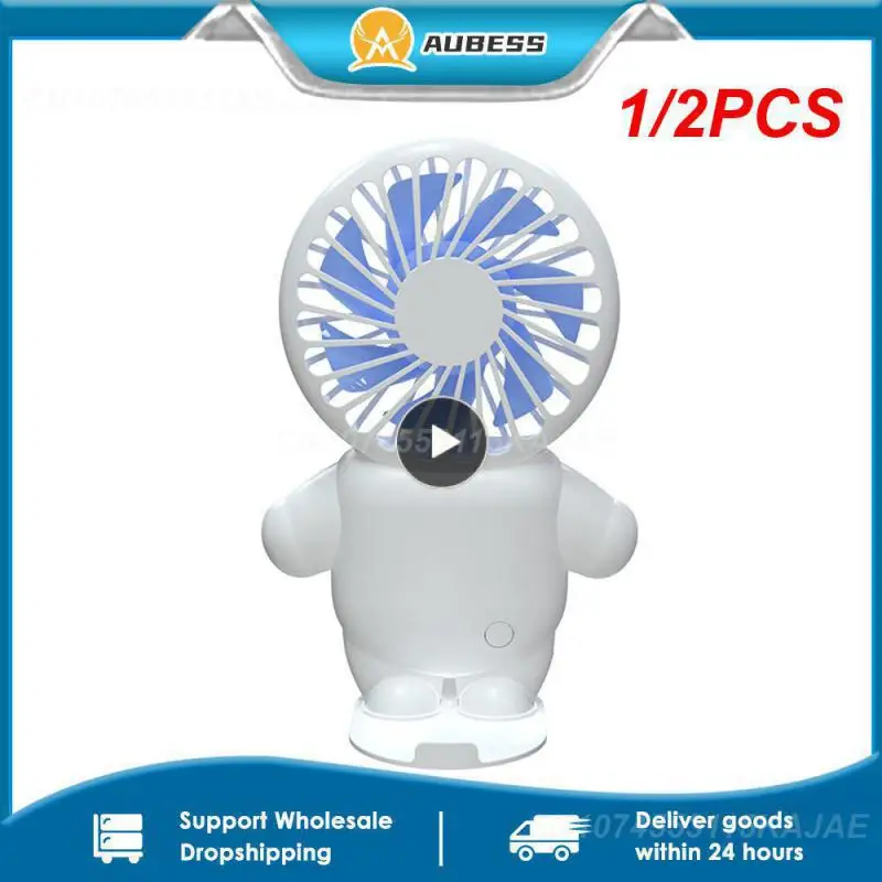 

1/2PCS new astronaut mini usb small fan spaceman charging portable handheld desktop fan Portable Fans