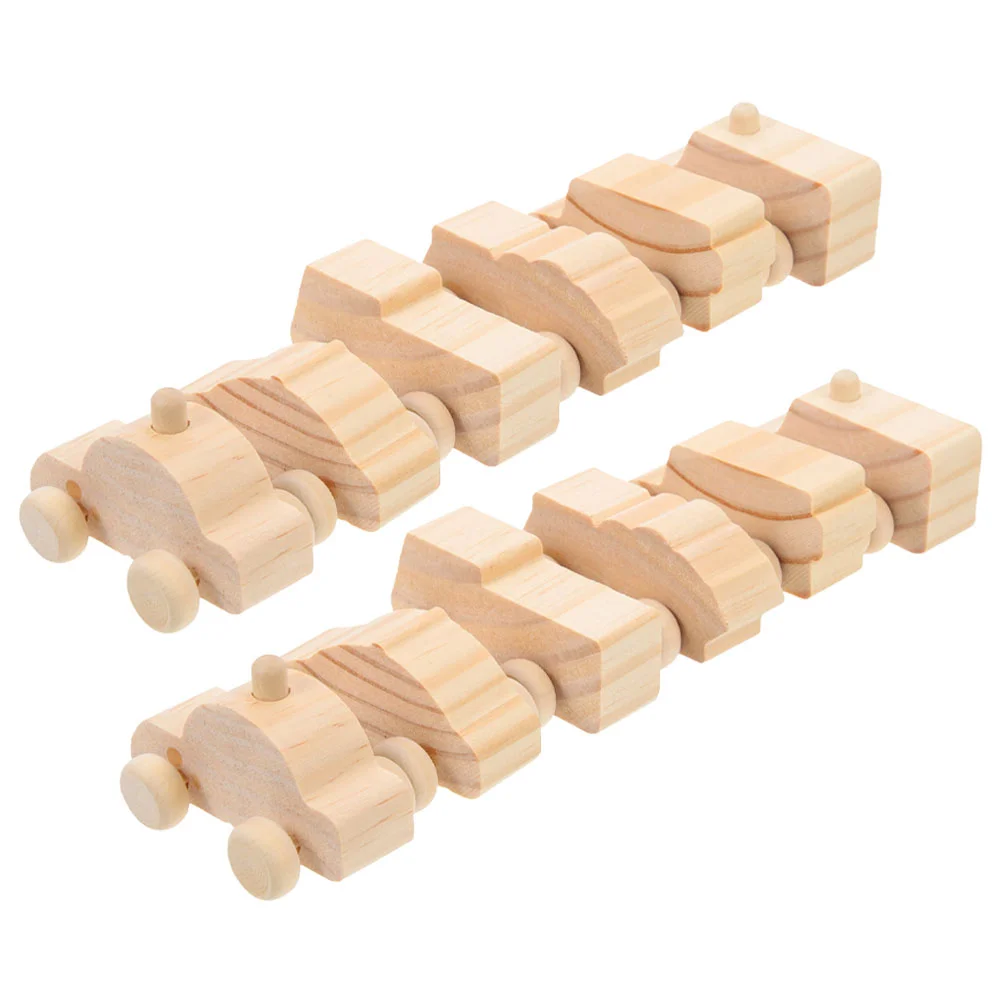 

12 Pcs Other Educational Toys Graffiti Car Child Building Blocks Wooden DIY Cars Crafts