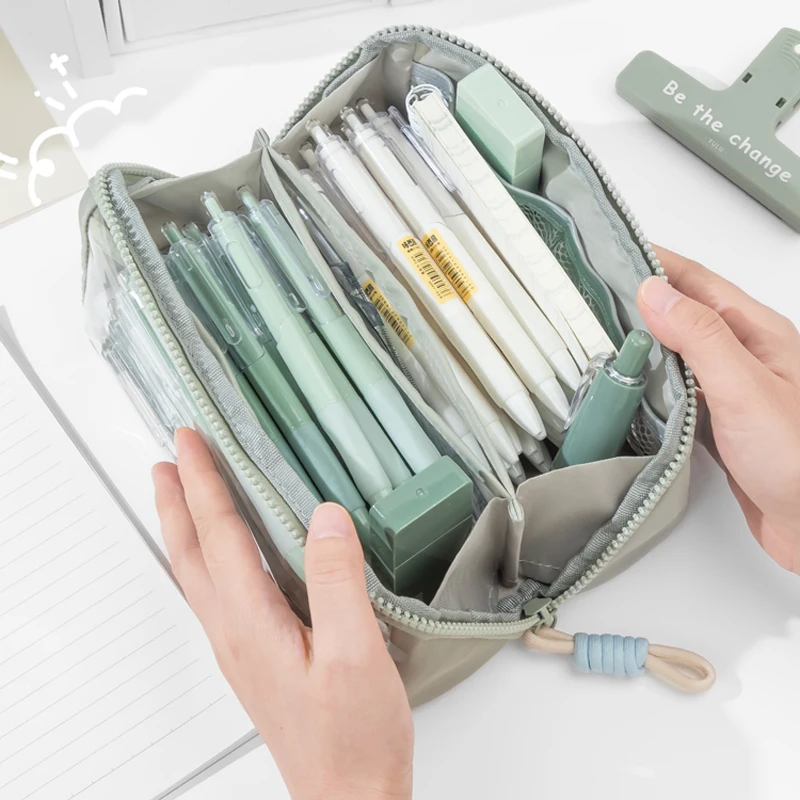 Multi-functional Large Capacity Pencil Bag Multi-layer Girls School Cases for Students Stationery Holder Bags Pen Case Supplies