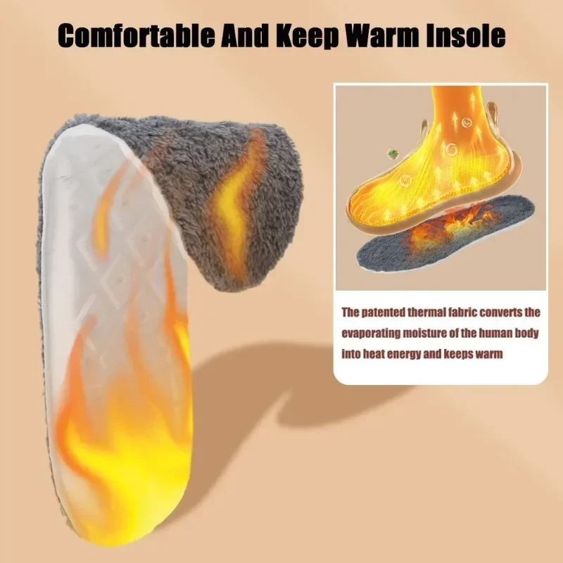 2/4pcs Self Heated Thermal Insoles For Feet Winter Warm Wool Thermal Memory Foam For Men Women Sports shoe insoles,heated shoe insoles