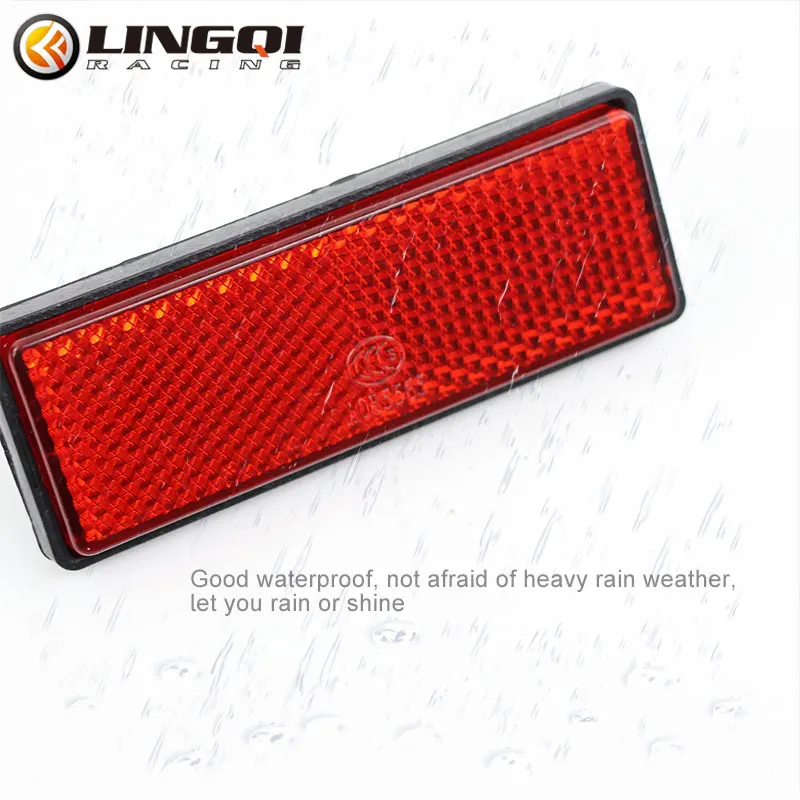 Pit Dirt Bike Motorcycle Rear Reflector Reflective Plate Warning Cover Safety Sign Rectangle for Motocross Quad ATV Accessories