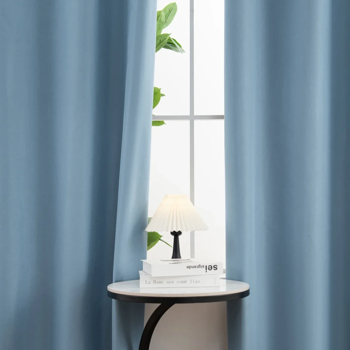 2pcs Modern Solid 100% Blackout Curtains, Window Curtains for Living Room, Bedro
