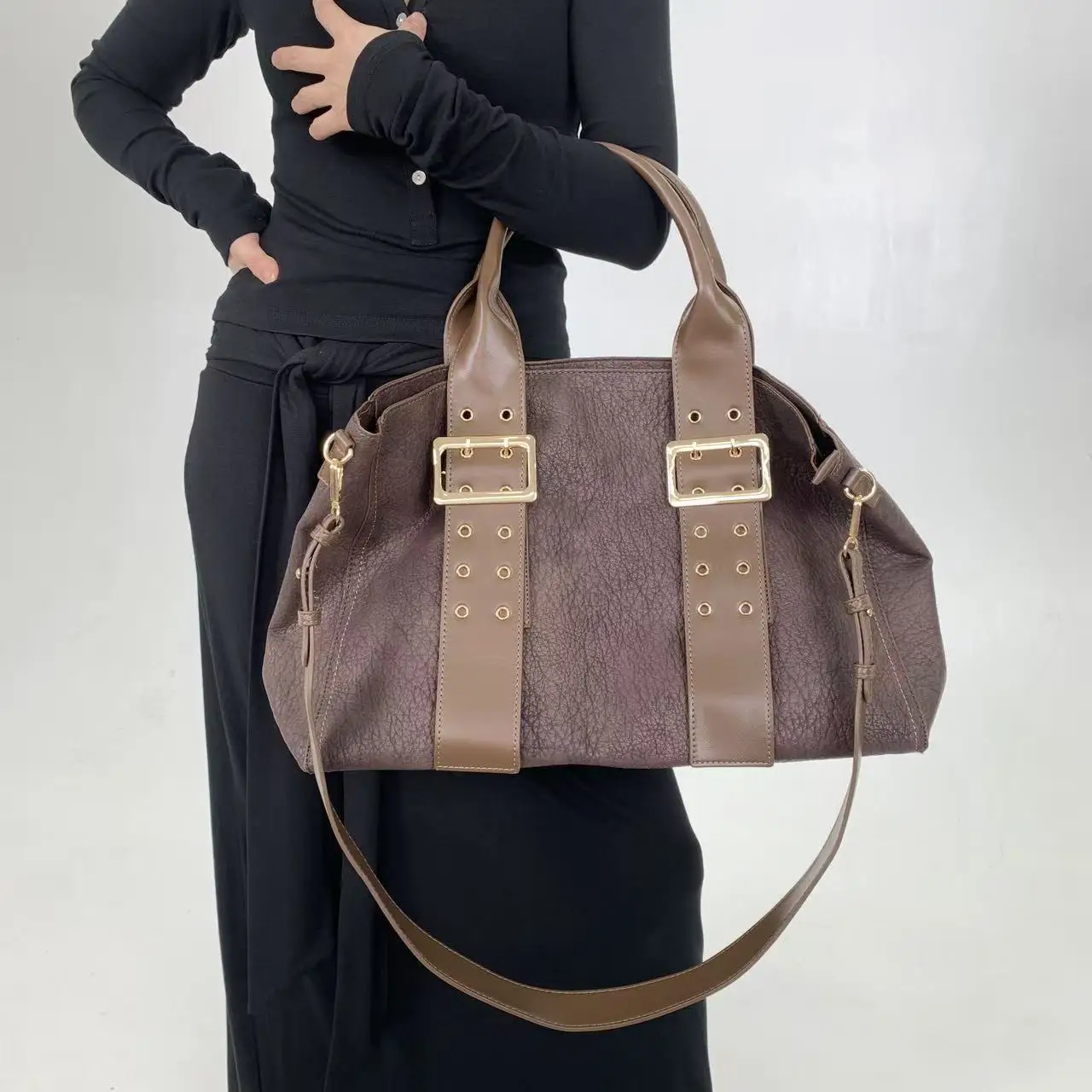 Women's Handbags Trend 2025 Designer Female Leather Shoulder Bags Luxury Brand Ladies Hand Bags Large Capacity Shopping Bag Sac