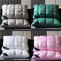 Twisted Flower White 100% Goose Down Pillow Sleep Gift Down-proof Queen King 100% Cotton White Neck Protection Bed Pillows 1